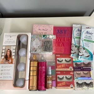 Assorted Beauty Set - Includes Too Faced, Morphe, Kiss, and Paris Hilton